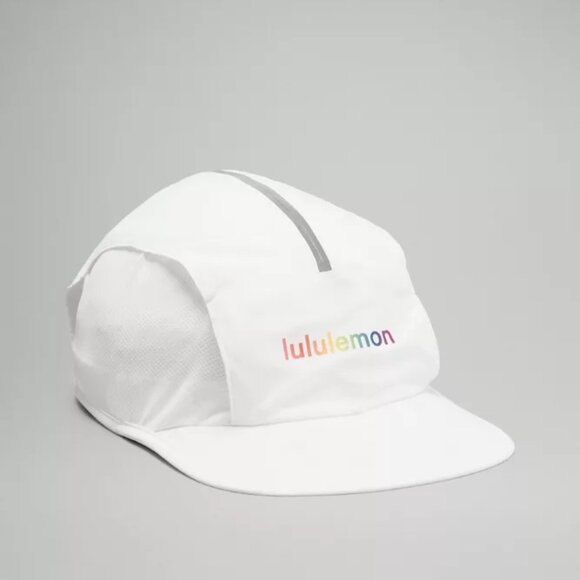 Lululemon Running Hat, Cinch-back, White/Rainbow L/XL - Picture 1 of 8
